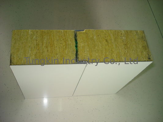 مقاوم در برابر سقف کاذب ساندویچ فولادی 100mm الیاف stonewool زرد